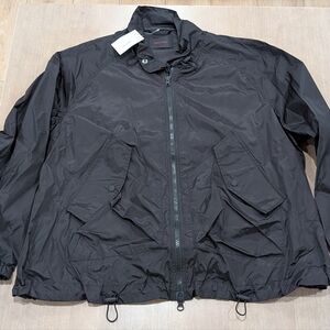 $1420 Mens SIMONE ROCHA Harrington Duchesse Satin Jacket Black Large